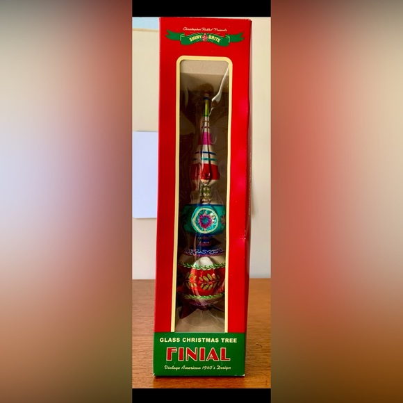 Christopher Radko Shiny Bright Finial Christmas Tree Topper Ornaments - Picture 2 of 8